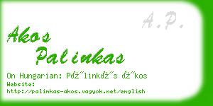 akos palinkas business card